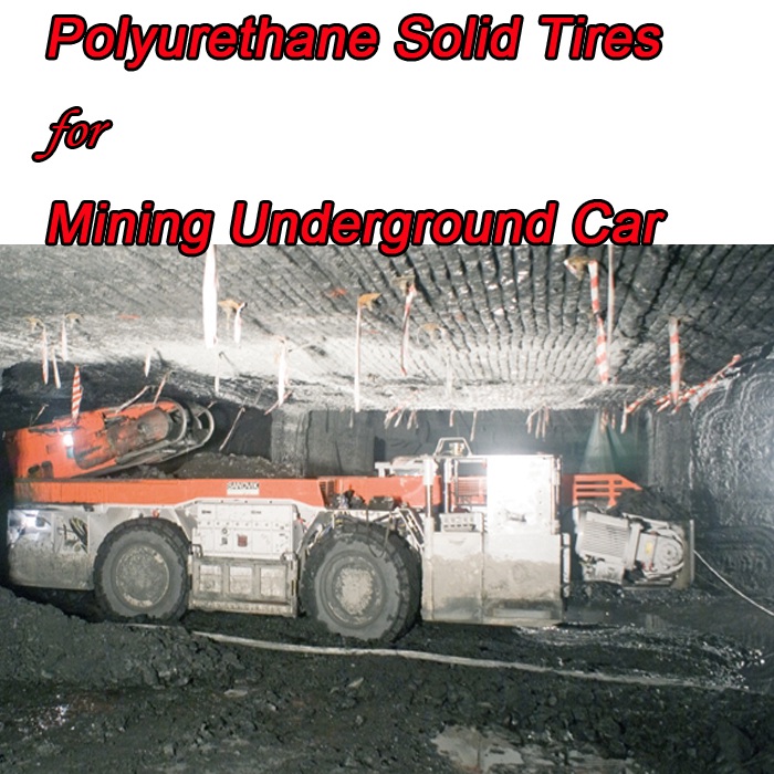 polyurethane solid tyre for underground vehicles
